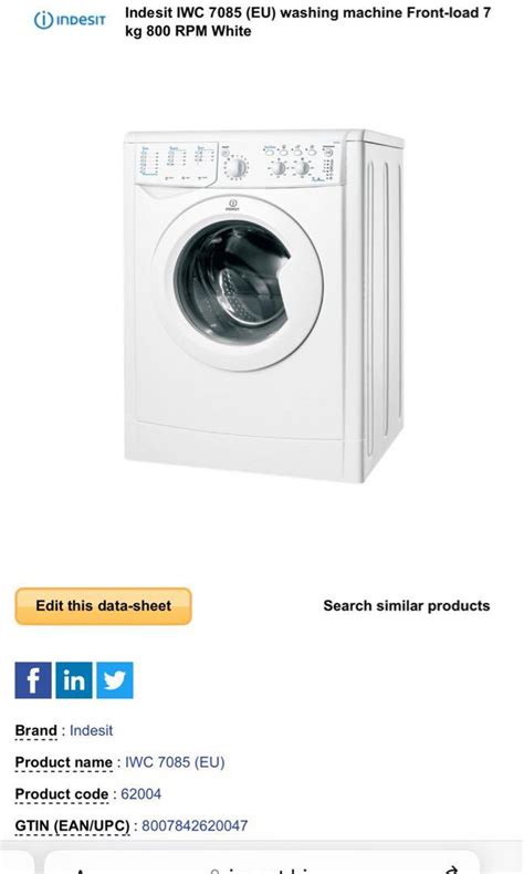 lavatrice indesit 7 kg 800 giri iwc 7085|Indesit IWC 7085 (EU) .